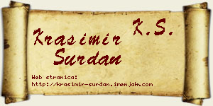 Krasimir Surdan vizit kartica
